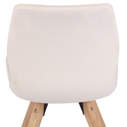 Sillón Luna, terciopelo, crema