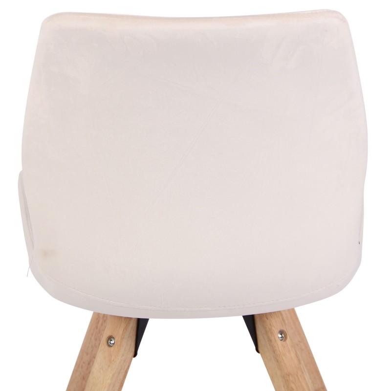 Sillón Luna, terciopelo, crema