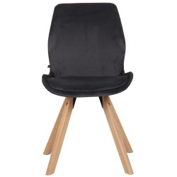 Sillón Luna, terciopelo, gris oscuro