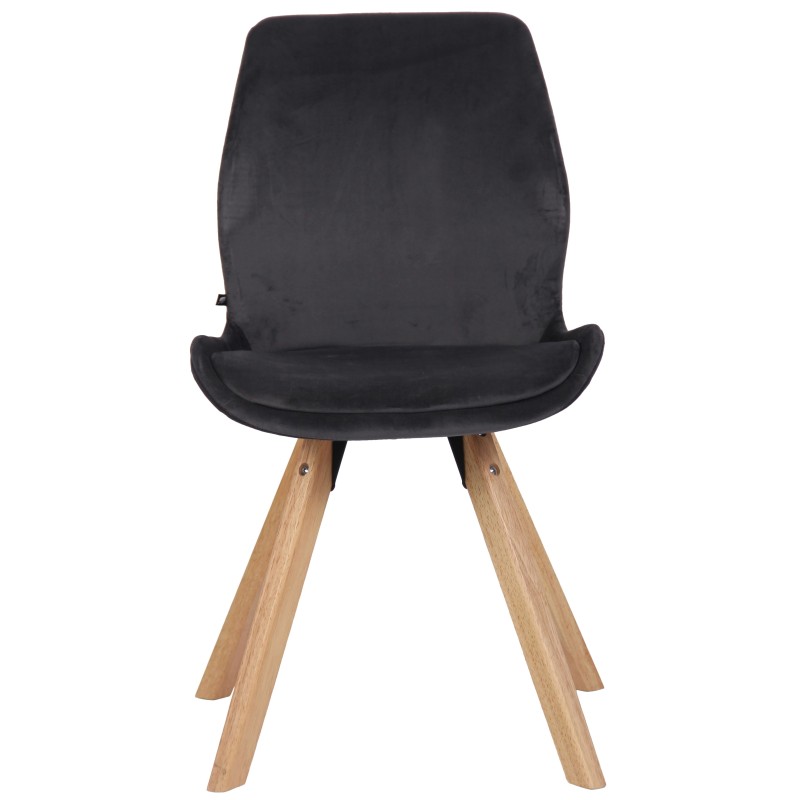 Sillón Luna, terciopelo, gris oscuro