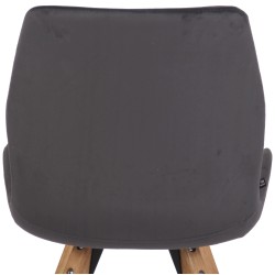 Sillón Luna, terciopelo, gris oscuro