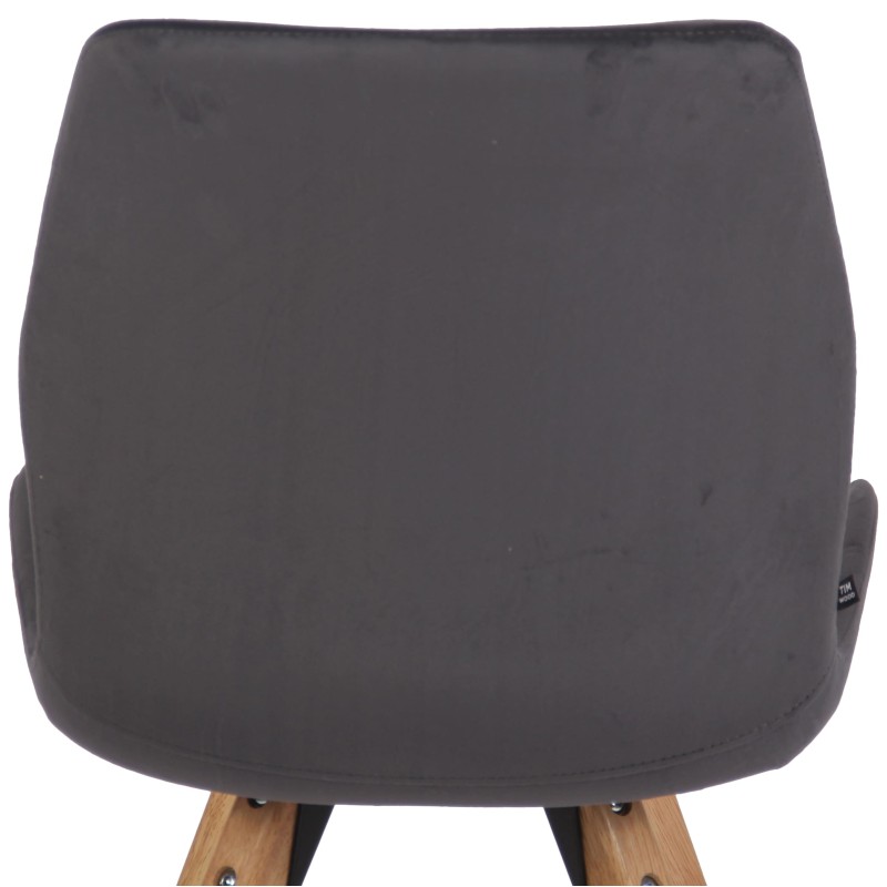 Sillón Luna, terciopelo, gris oscuro