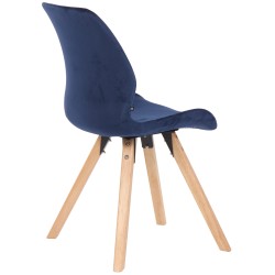 Sillón Luna, terciopelo, azul