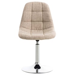 Juego de 2 sillas Emil en tela color crema