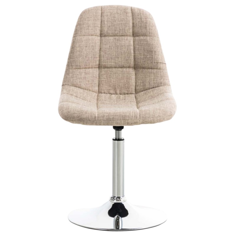 Juego de 2 sillas Emil en tela color crema