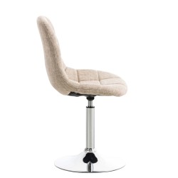 Juego de 2 sillas Emil en tela color crema