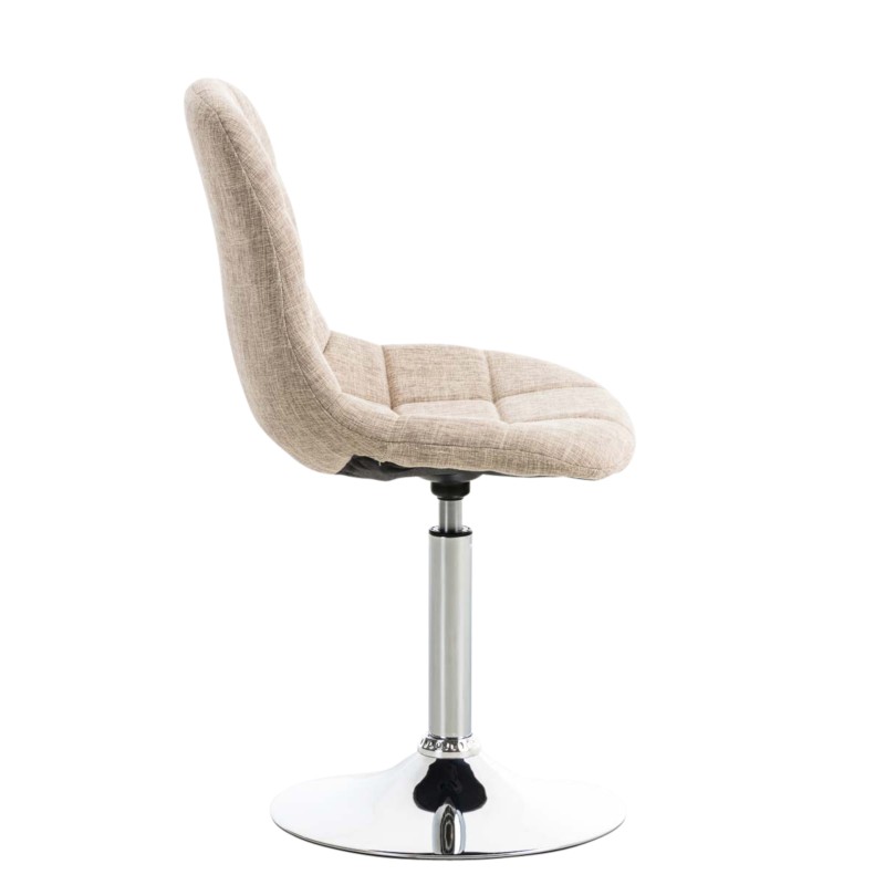 Juego de 2 sillas Emil en tela color crema