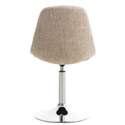 Juego de 2 sillas Emil en tela color crema