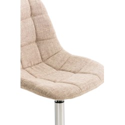 Juego de 2 sillas Emil en tela color crema