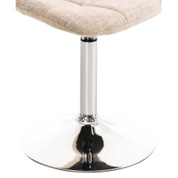 Juego de 2 sillas Emil en tela color crema