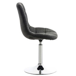 Juego de 2 sillas Emil, tapizadas en tela gris oscuro.