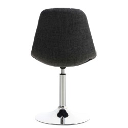 Juego de 2 sillas Emil, tapizadas en tela gris oscuro.