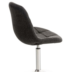 Juego de 2 sillas Emil, tapizadas en tela gris oscuro.