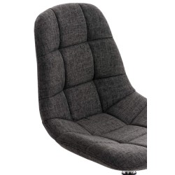 Juego de 2 sillas Emil, tapizadas en tela gris oscuro.