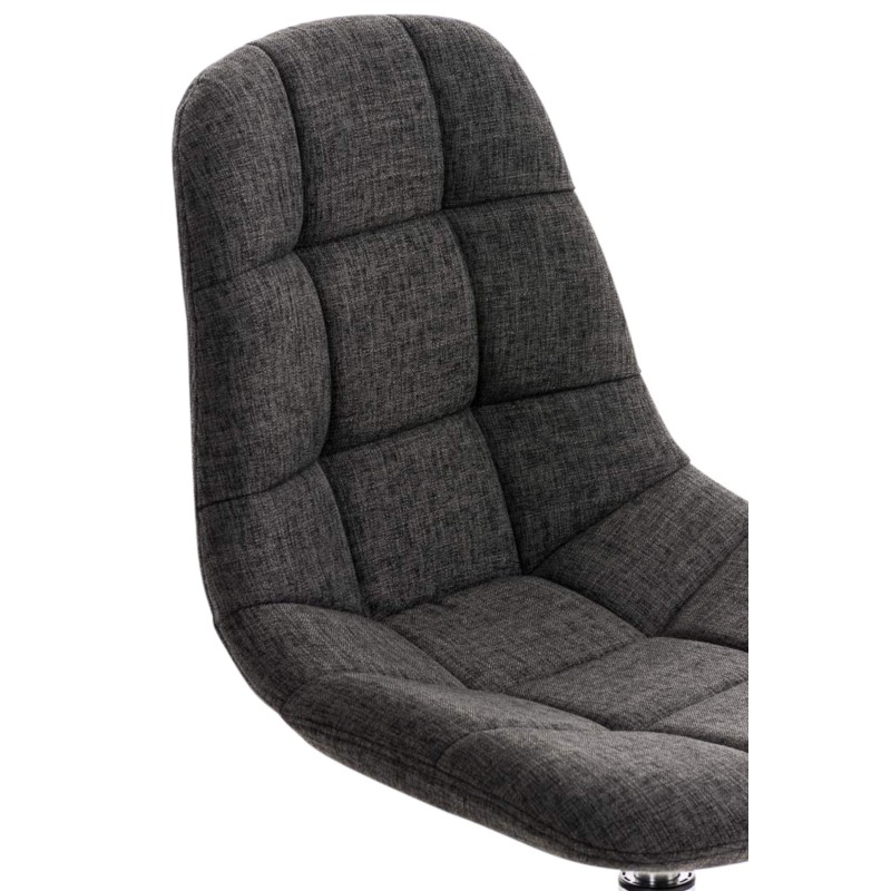 Juego de 2 sillas Emil, tapizadas en tela gris oscuro.