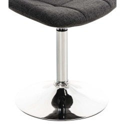 Juego de 2 sillas Emil, tapizadas en tela gris oscuro.