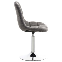 Juego de 2 sillas Emil, tapizadas en tela gris claro