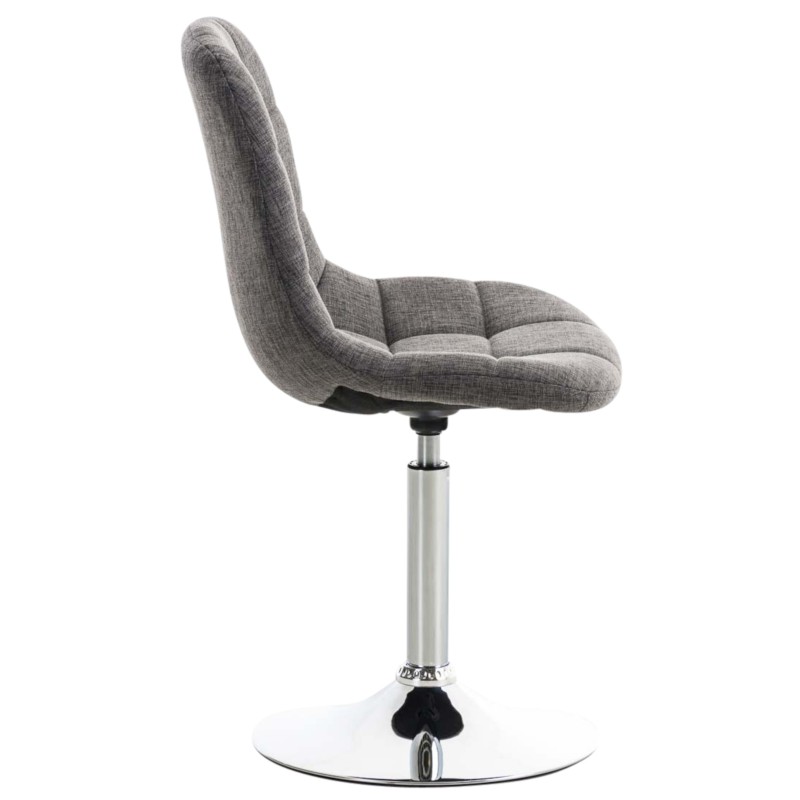 Juego de 2 sillas Emil, tapizadas en tela gris claro