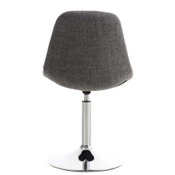 Juego de 2 sillas Emil, tapizadas en tela gris claro