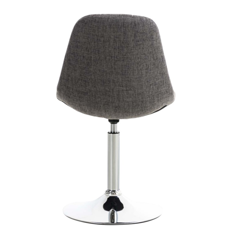 Juego de 2 sillas Emil, tapizadas en tela gris claro