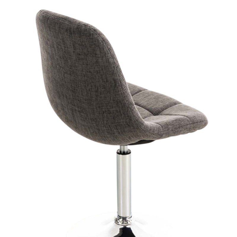 Juego de 2 sillas Emil, tapizadas en tela gris claro