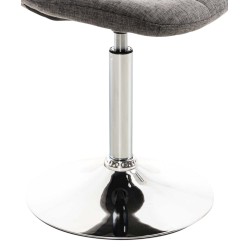 Juego de 2 sillas Emil, tapizadas en tela gris claro