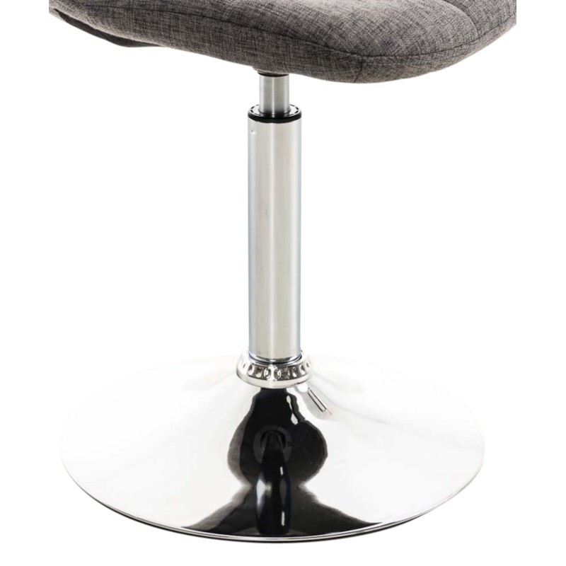 Juego de 2 sillas Emil, tapizadas en tela gris claro