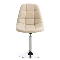 Juego de 2 sillas Emil en piel sintética color crema