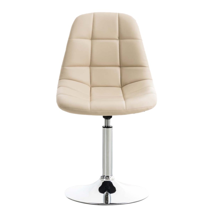 Juego de 2 sillas Emil en piel sintética color crema