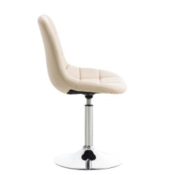 Juego de 2 sillas Emil en piel sintética color crema