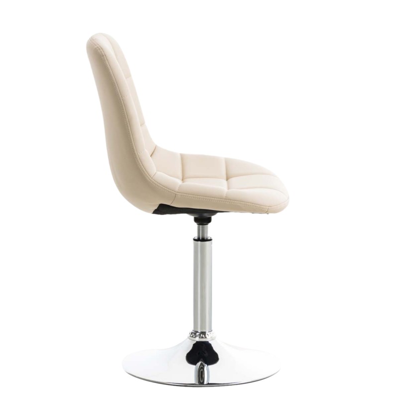 Juego de 2 sillas Emil en piel sintética color crema