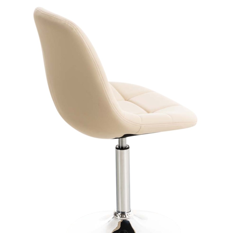 Juego de 2 sillas Emil en piel sintética color crema