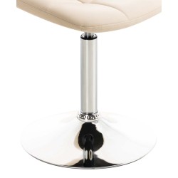 Juego de 2 sillas Emil en piel sintética color crema