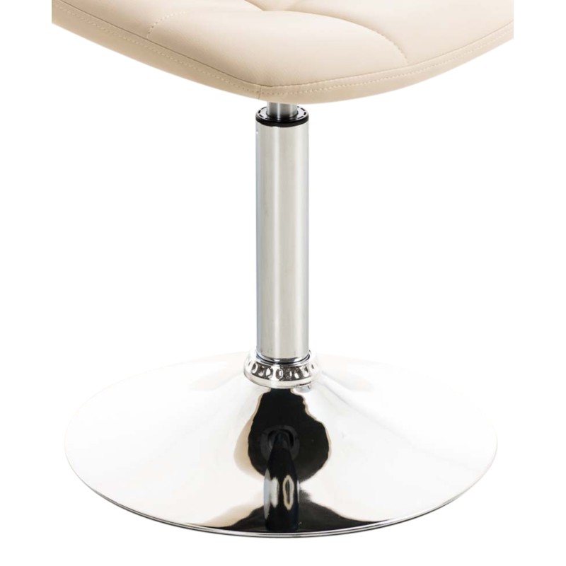 Juego de 2 sillas Emil en piel sintética color crema