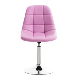 Juego de 2 sillas Emil en piel sintética rosa