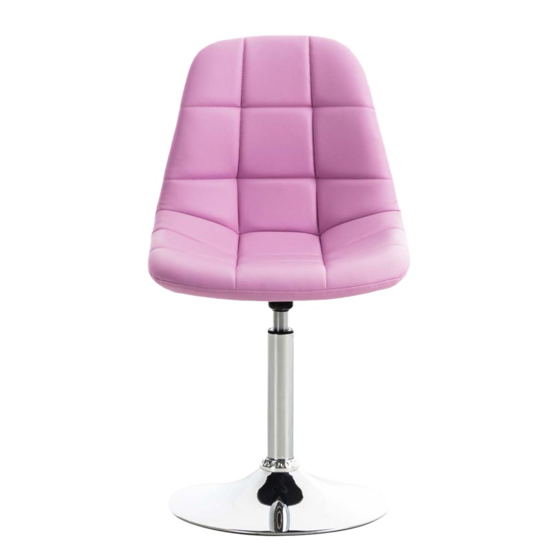 Juego de 2 sillas Emil en piel sintética rosa