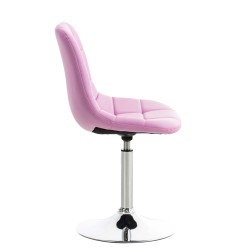 Juego de 2 sillas Emil en piel sintética rosa