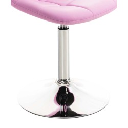 Juego de 2 sillas Emil en piel sintética rosa