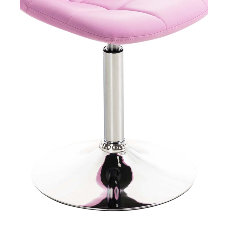 Juego de 2 sillas Emil en piel sintética rosa