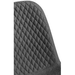 Juego de 4 sillas Giverny, tapizadas en tela gris oscuro.