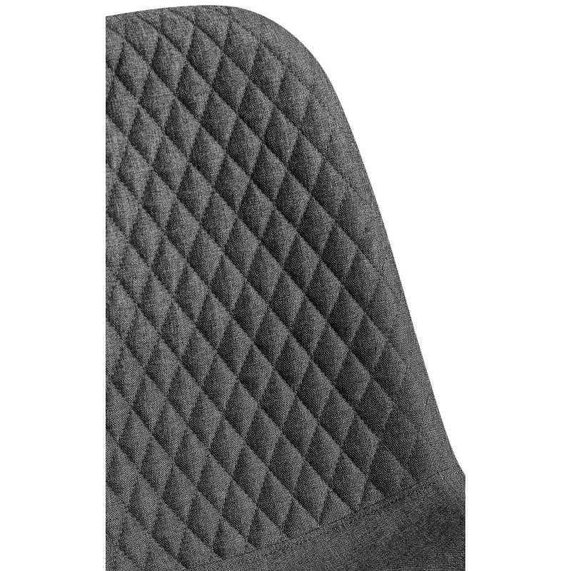 Juego de 4 sillas Giverny, tapizadas en tela gris oscuro.