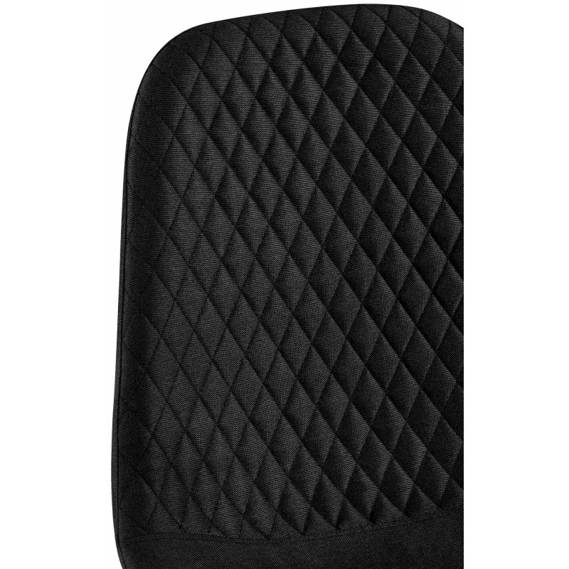 Juego de 4 sillas Giverny, tapizadas en tela, negras