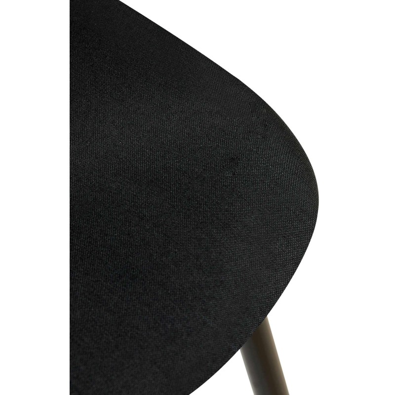 Juego de 4 sillas Giverny, tapizadas en tela, negras