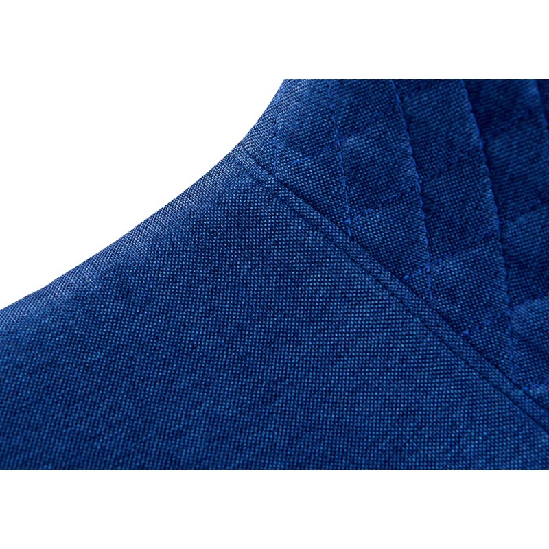 Juego de 4 sillas Giverny, tapizadas en tela, azules