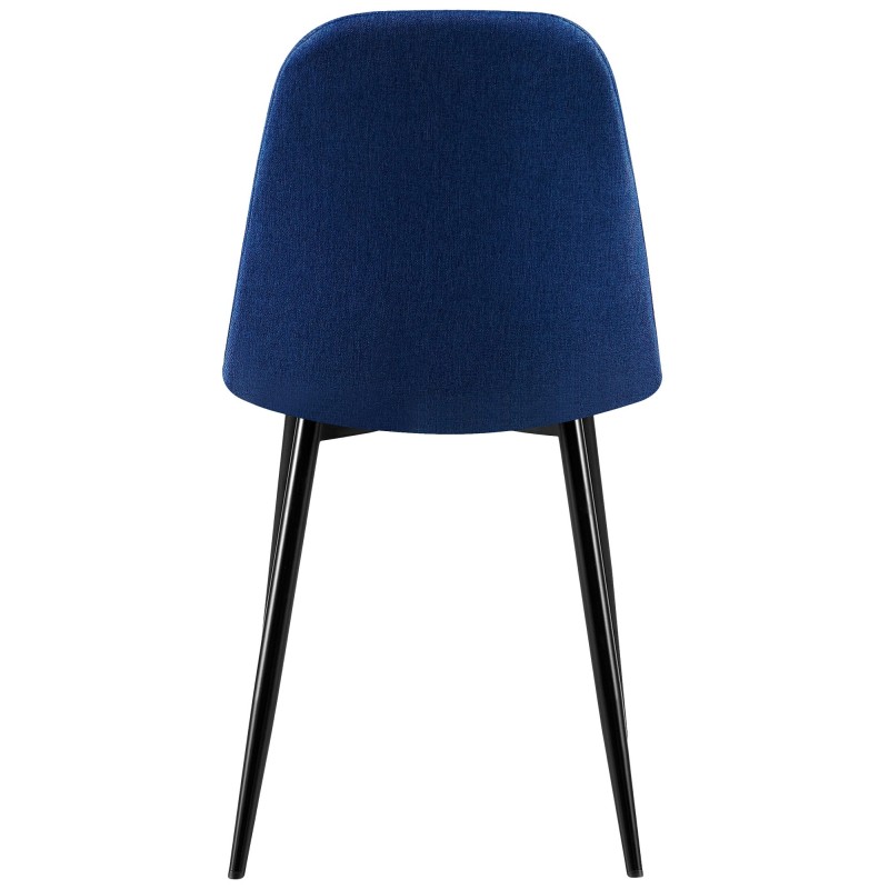 Juego de 4 sillas Giverny, tapizadas en tela, azules