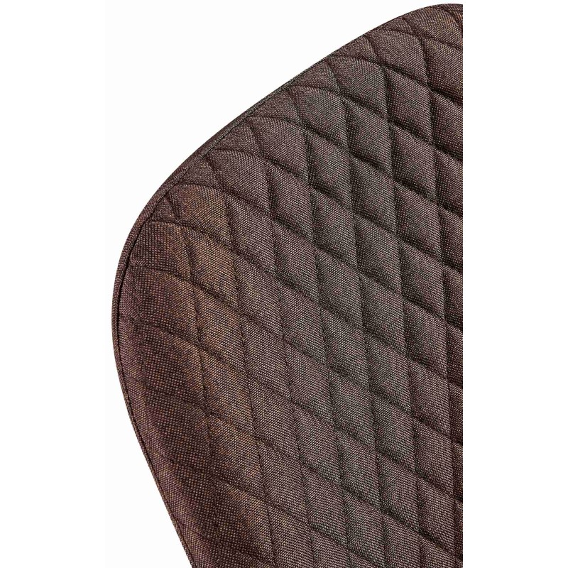 Juego de 4 sillas Giverny tapizadas en tela marrón