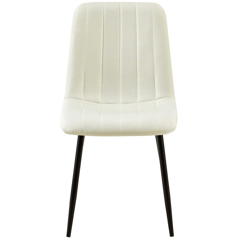 Juego de 4 sillas tapizadas en tela color crema de Dijon