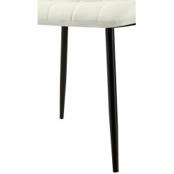 Juego de 4 sillas tapizadas en tela color crema de Dijon