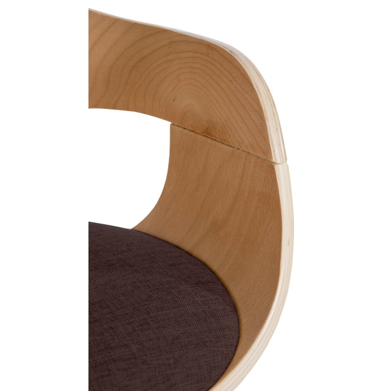 Juego de 2 sillas Kingston, tapizadas en tela natural/marrón