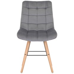 Sillón Leni, terciopelo gris
